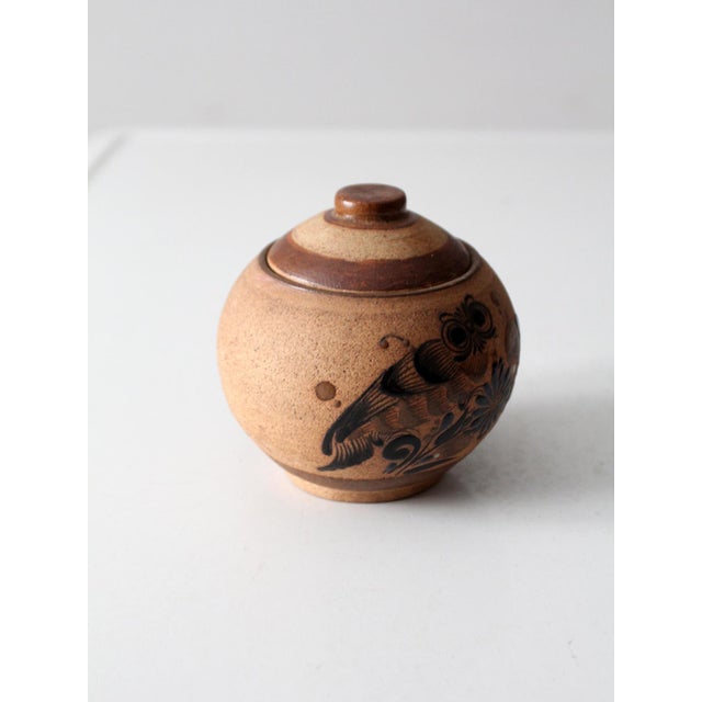 Ceramic Mid-Century Mexican Tonala Style Pottery Jar For Sale - Image 7 of 11