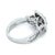 Silver 18ct White Gold Princess Cut Diamond Halo Ring, Size 5.25 For Sale - Image 8 of 11