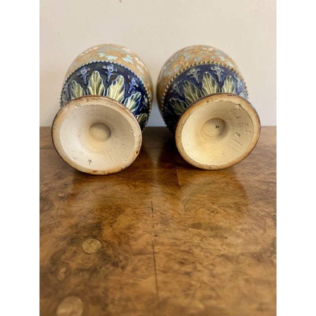 1900 - 1909 Vases from Royal Doulton, 1900s, Set of 2 For Sale - Image 5 of 6