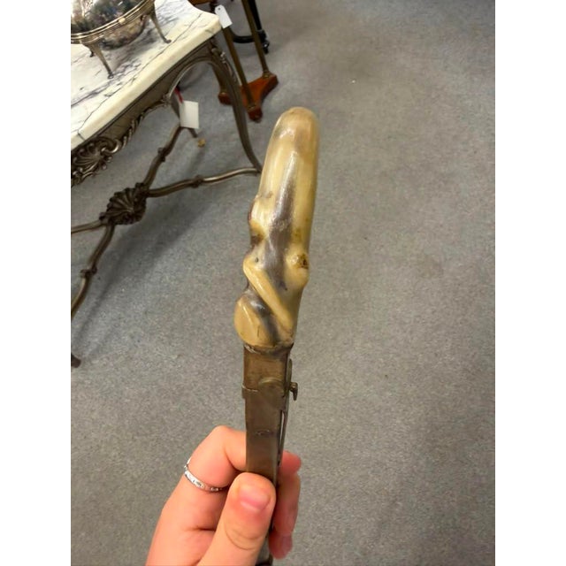 Rare Spanish Shoe Cobbler's Cane With Measuring Shaft, Circa 1860 For Sale - Image 10 of 11