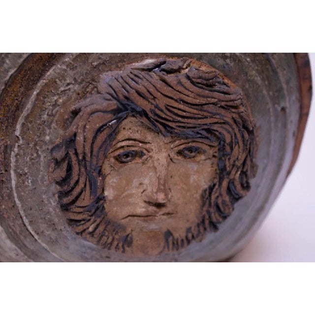 Vintage Figural Studio Stoneware Vase / Candleholder For Sale - Image 9 of 13