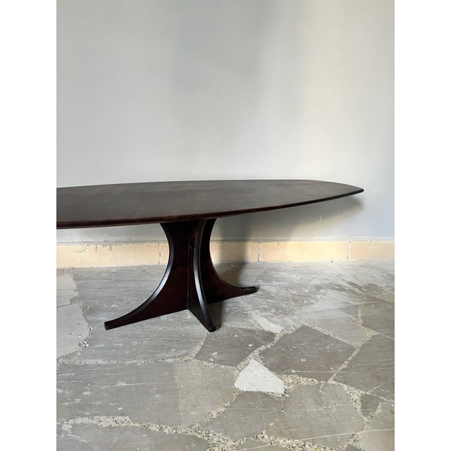 Wood Vintage Dark Wood Coffee Table, 1950s For Sale - Image 7 of 8