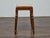 Brown 19th Century English Mahogany Stool with Turned Legs and Upholstered Seat For Sale - Image 8 of 12