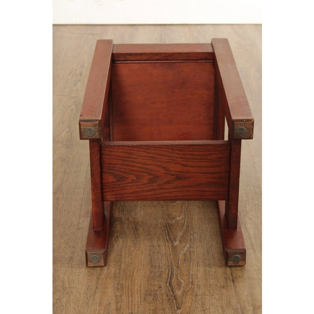 Antique L. & J.G. Stickley Mission Oak Plant Stand For Sale - Image 12 of 12