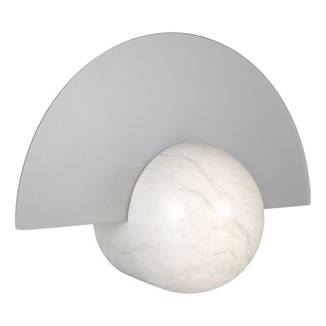 Art Deco Style Alabaster Wall Sconce, 1970s For Sale