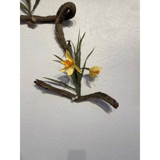 Catch My Drift I by Ashley Folkner | Mixed Media Artwork Featuring Flowers and Twigs For Sale