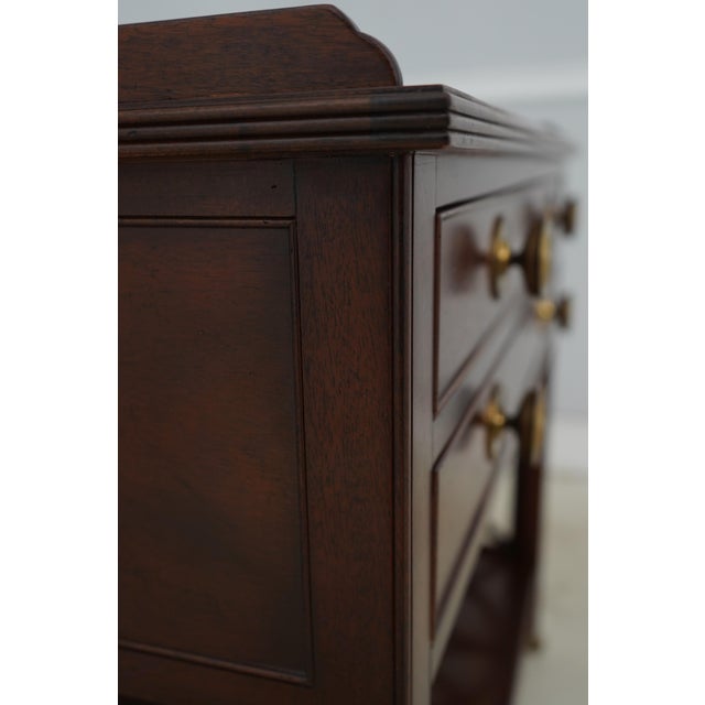 Pair of Baker Historic Charleston Mahogany 2 Drawer Servers For Sale - Image 11 of 18
