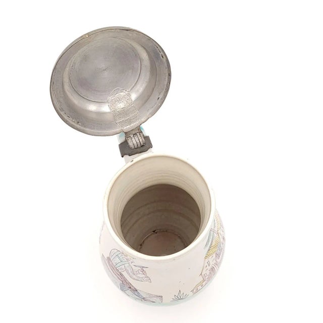 White Faïence Stein With Pewter Lid, Late 18th / Early 19th Century For Sale - Image 8 of 8