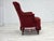 Red Danish Armchair in Velour with Beech Legs, 1950s For Sale - Image 8 of 18