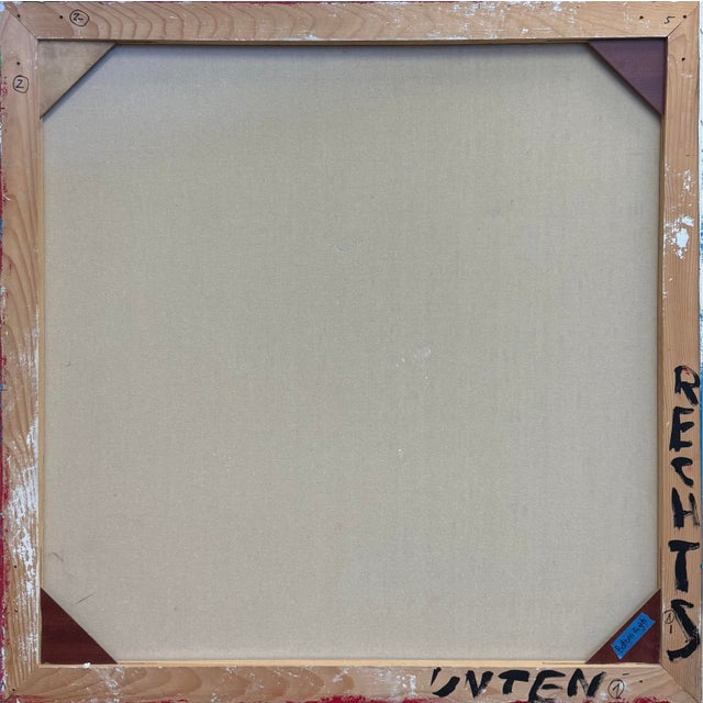 'Abstract Polyptych, 1984', Neo-Expressionist German School, Extra Large, Oversized, 79" X 79" For Sale - Image 18 of 18