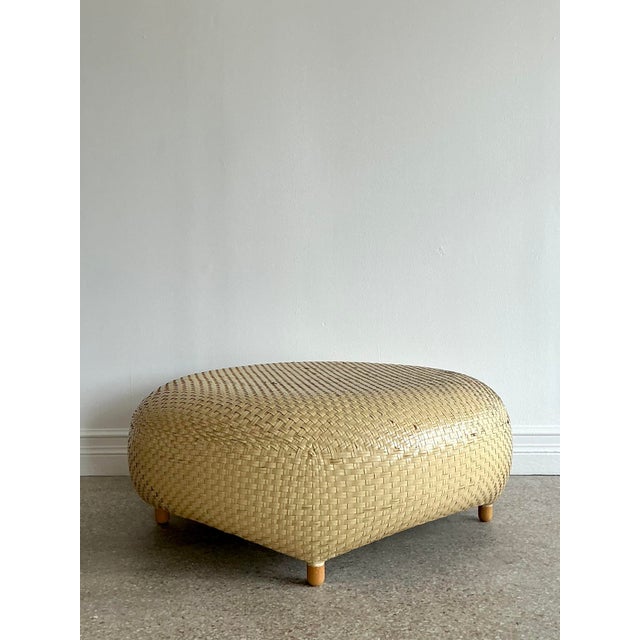 Vintage Woven Rattan Coffee Table For Sale - Image 4 of 12