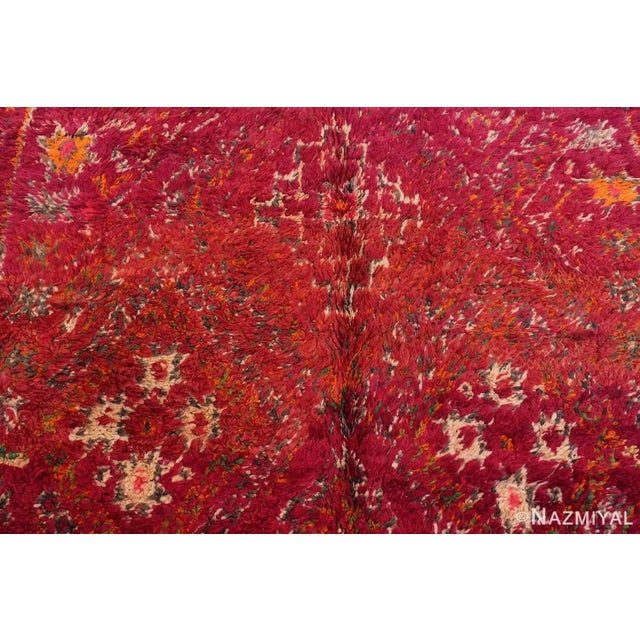 Textile Nazmiyal Collection Geometric Folk Art Vintage Moroccan Rug For Sale - Image 7 of 8