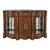 Early 20th Century French Louis XVI Revival Bronze-Mounted Marquetry & Marble-Top Display Credenza For Sale