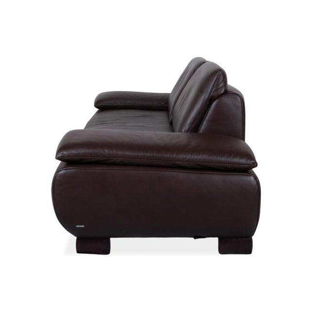 Leather Two-Seater Dark Brown Volare Sofa with Manual Function from Koinor For Sale - Image 15 of 16