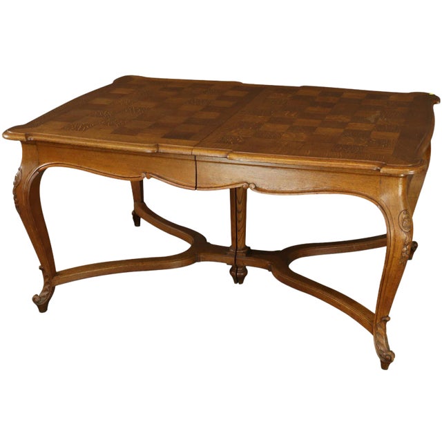 Table Louis XV Rococo French Vintage 1930 Oak For Sale