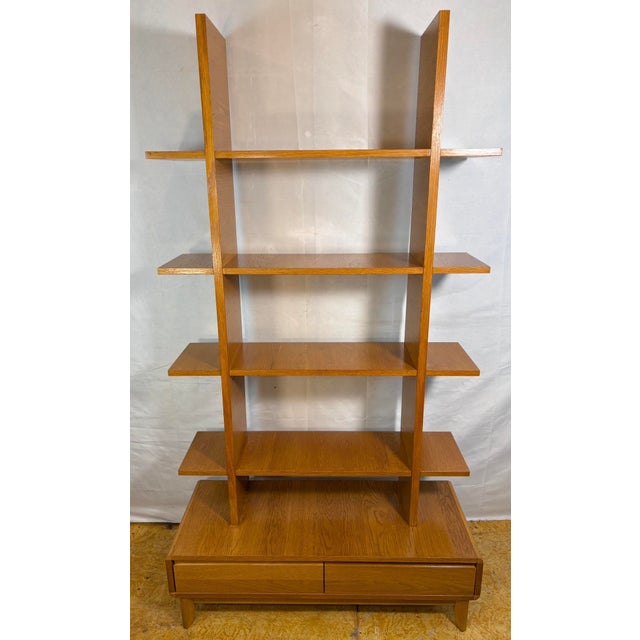 1990s Mid-Century Modern Scandinavian Syle Teak Shelving Unit, 1990s For Sale - Image 5 of 12
