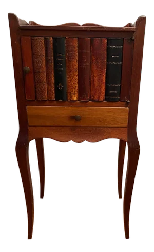 Vintage Fruit Wood Library Bookbinding Side Table