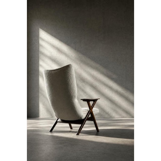 Mid-Century Norwegian Modern Teak and White Bouclé Lounge Chair, 1960s For Sale - Image 18 of 18