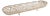 Reticolo Oval Gold Metal Footed Tray, 28" For Sale
