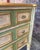 French "The Grace" Vintage Swedish Gustavian Louis XVI Style Chest of Drawers - Three Drawer Piece in Soft Green and Cream - Newly Painted For Sale - Image 3 of 15