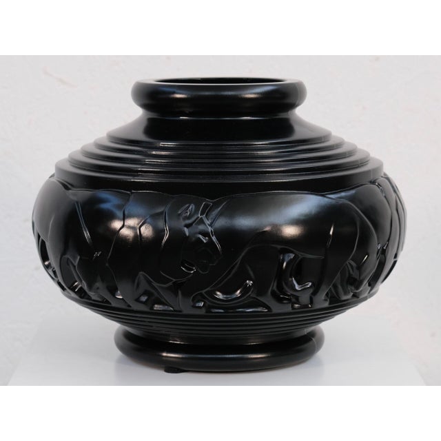 Art Deco Lion Vase by Pierre Davesn, 1930 For Sale - Image 10 of 10