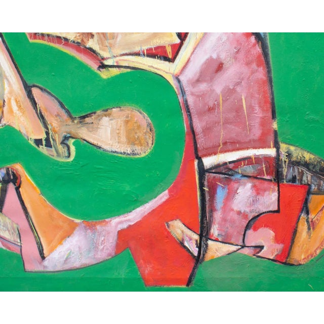 Textile Abstract Oil on Canvas Painting by James L. Bruch For Sale - Image 7 of 10