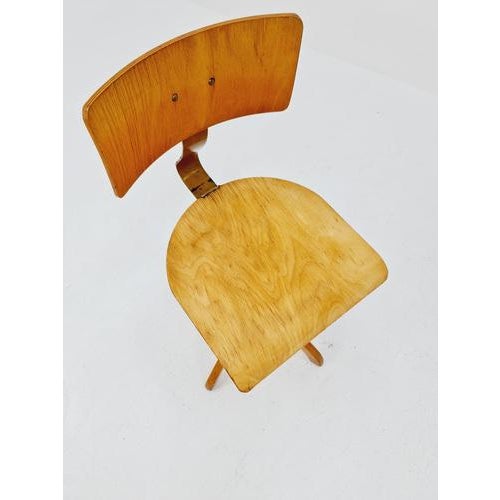 Bauhaus Swivel Office Chair in Wood by Puffdreh Kontorchair, 1930s For Sale - Image 10 of 11