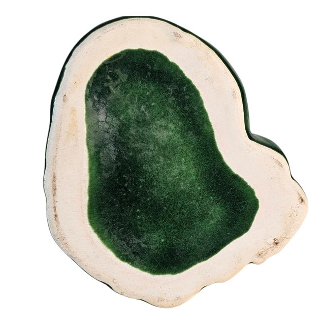 Green Art Pottery Tree Trunk Vase 5" For Sale - Image 8 of 8