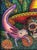 Green Ricardo Maya Contemporary Mexican Folk Art Día De Los Muertos Painting For Sale - Image 8 of 15