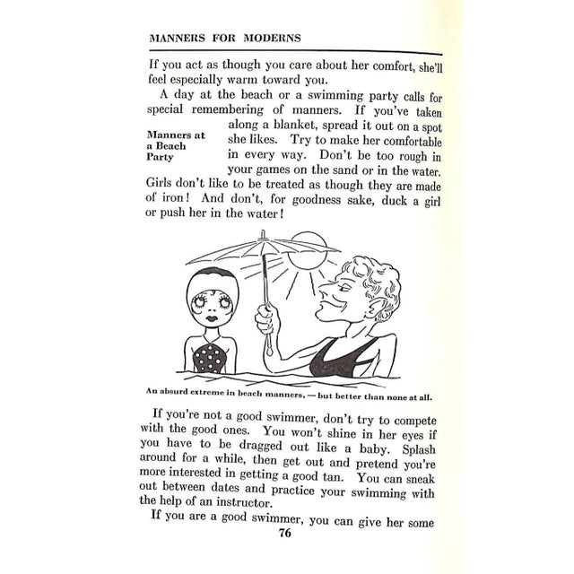 Paper "Manners for Moderns" 1938 Black, Kathleen For Sale - Image 7 of 8