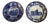 Antique Late 19th Century Flow Blue Souvenir Plates Indianapolis & Rhode Island - Set of 2 For Sale