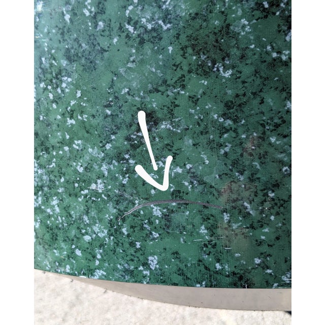Green Vintage Postmodern Green Faux Malachite Modern Planter For Sale - Image 8 of 8
