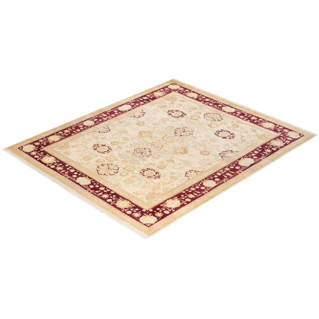 Ivory Mogul, One-of-a-Kind Hand-Knotted Area Rug - Ivory, 8' 0" x 10' 3" For Sale - Image 8 of 8