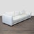 This Maiden Home 3-seat sofa features a clean, modern design with soft white upholstery. It has three large seats and...