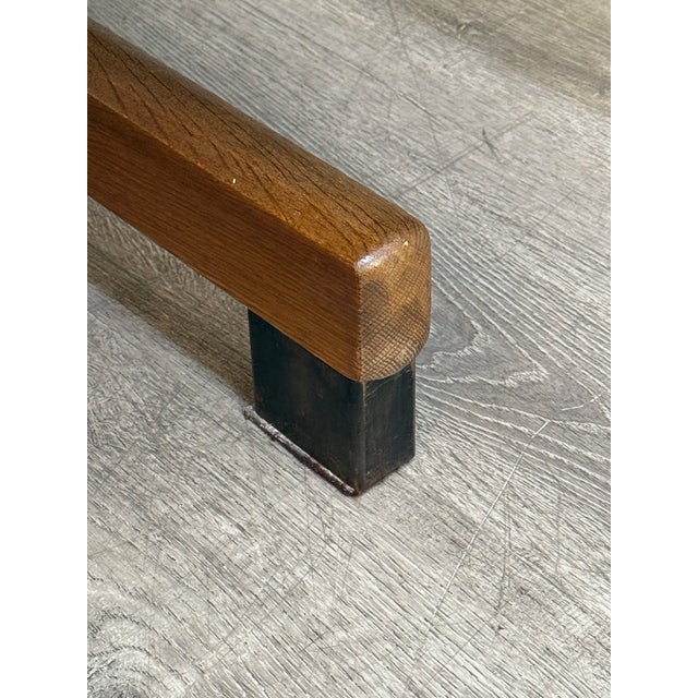 Brown Mid Century Modern Oak Dining Table For Sale - Image 8 of 10