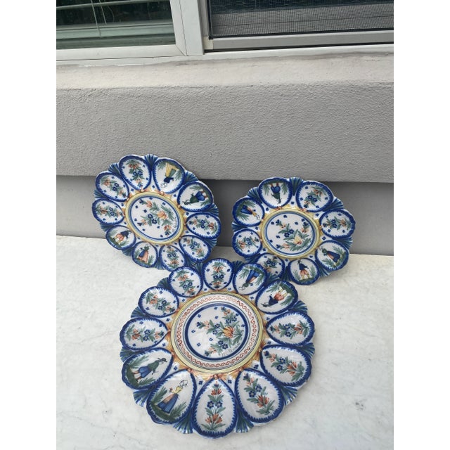 19th Century French Faience Server Oyster Henriot Quimper For Sale In Austin - Image 6 of 10