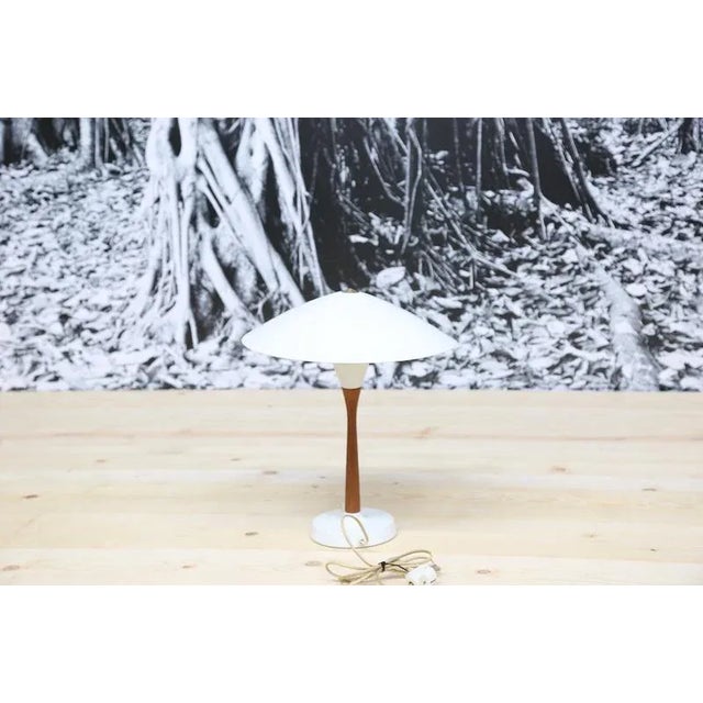 1950s Chinese Hat Style Scandinavian Table Lamp For Sale - Image 5 of 5