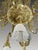 Vintage Brass 2-Up 2-Down Chandelier, Etched Glass Shades, Victorian Revival Lighting Fixture For Sale - Image 15 of 18
