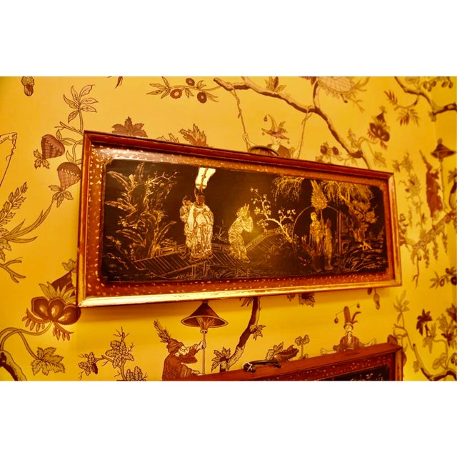 Antique Chinese Lacquered Gilt Wall Panels—A Pair For Sale In New York - Image 6 of 7
