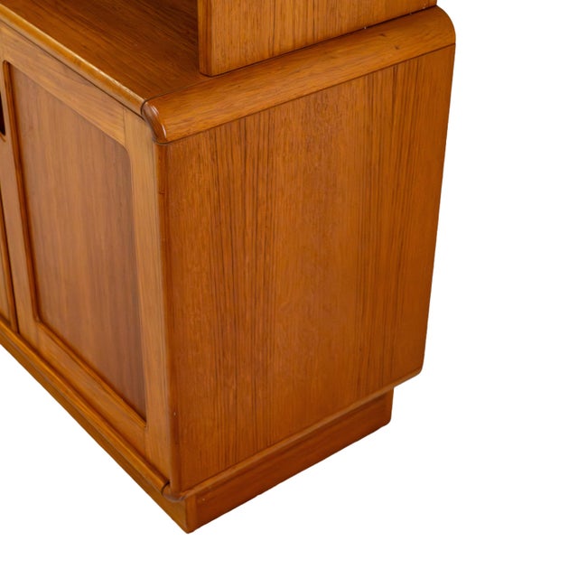 Sun Cabinet Teak Hutch Display Cabinet Credenza Mid Century Modern Lighted For Sale - Image 9 of 16
