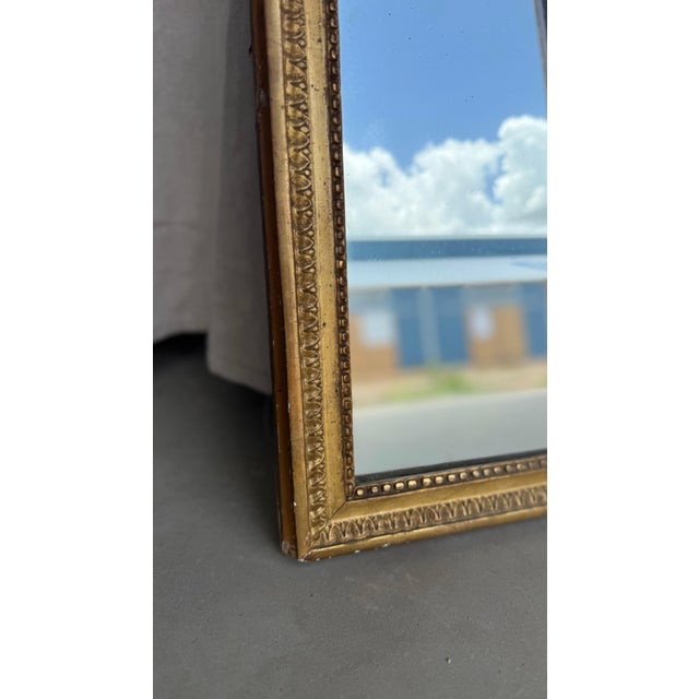 18th Century French Gilded Marriage Mirror in Napoleon III Style For Sale - Image 4 of 5
