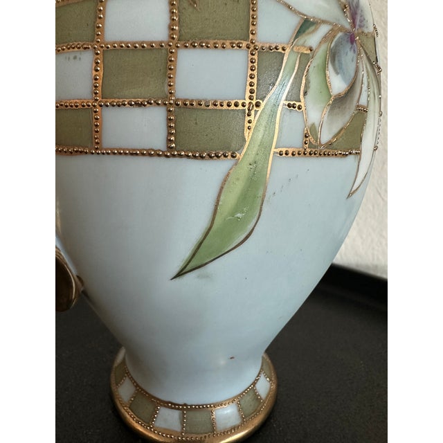Ceramic 1910s Nippon Morimura Pitcher, Hand Painted Antique For Sale - Image 7 of 9