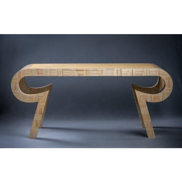 Mid-Century Modern Hand-Painted Lacquered Console/Desk by Alessandro for Baker, Circa 1980 For Sale - Image 3 of 8