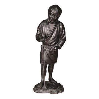 Japanese Artist, Pipe Smoker, 1970, Bronze For Sale