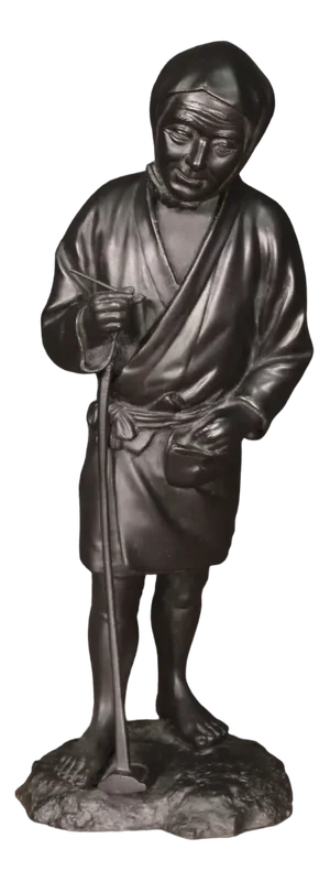 Japanese Artist, Pipe Smoker, 1970, Bronze