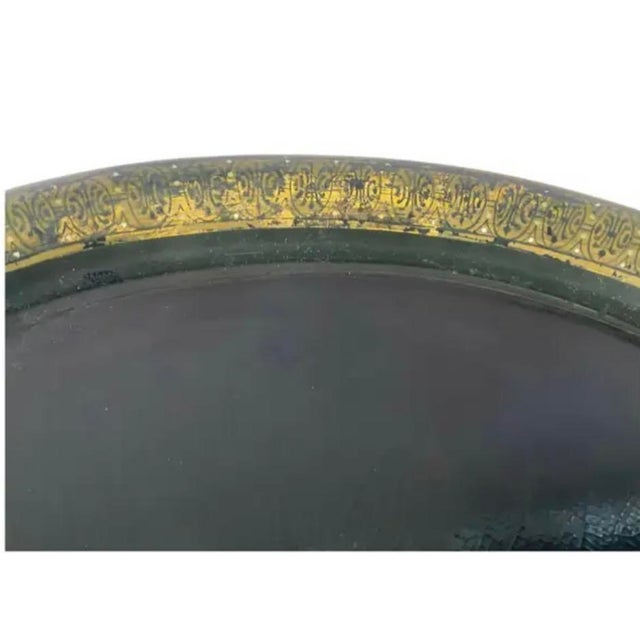 Antique Paper Maché Tray Table With Faux Bamboo Base For Sale In Tampa - Image 6 of 10