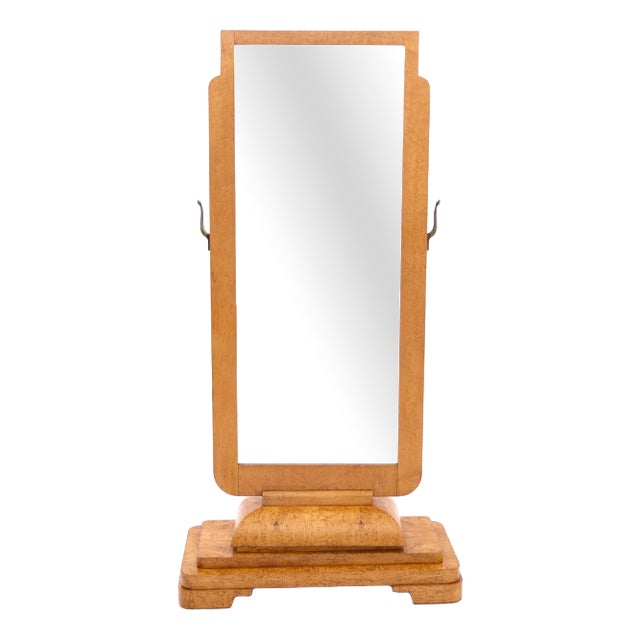 Art Deco Swivel Mirror on a Stand, Poland, 1930s Restored For Sale