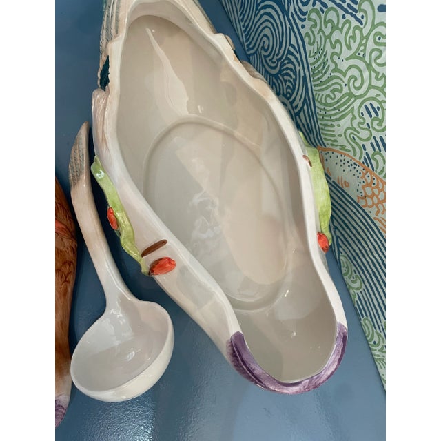 1990s 1992 Rcpc Porcelain Mallard Duck Tureen With Ladle For Sale - Image 5 of 9
