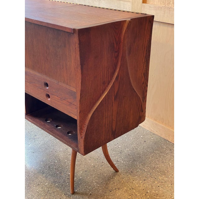 1970s American Studio Craft Record Cabinet or Bar For Sale - Image 9 of 11