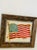 Antique 48 Stars American Flag on cotton silk , distressed and framed in a rustic frame.